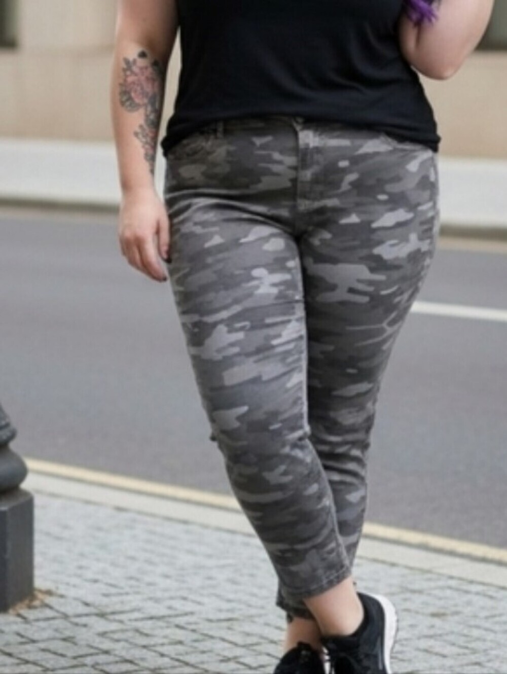 Plus Size Camo Slim Straight Ankle Length Pant Nordstrom Size 22W